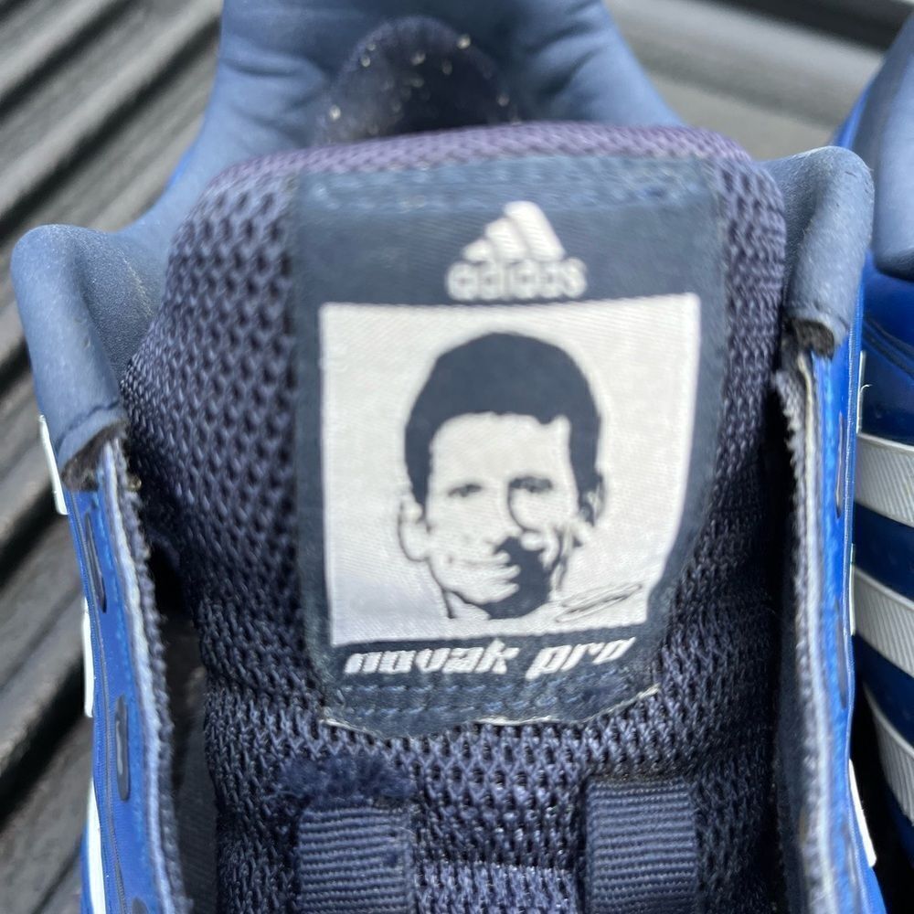 Adidas Novak Pro Djokovic face tennis shoes  "collector find" worn out no laces